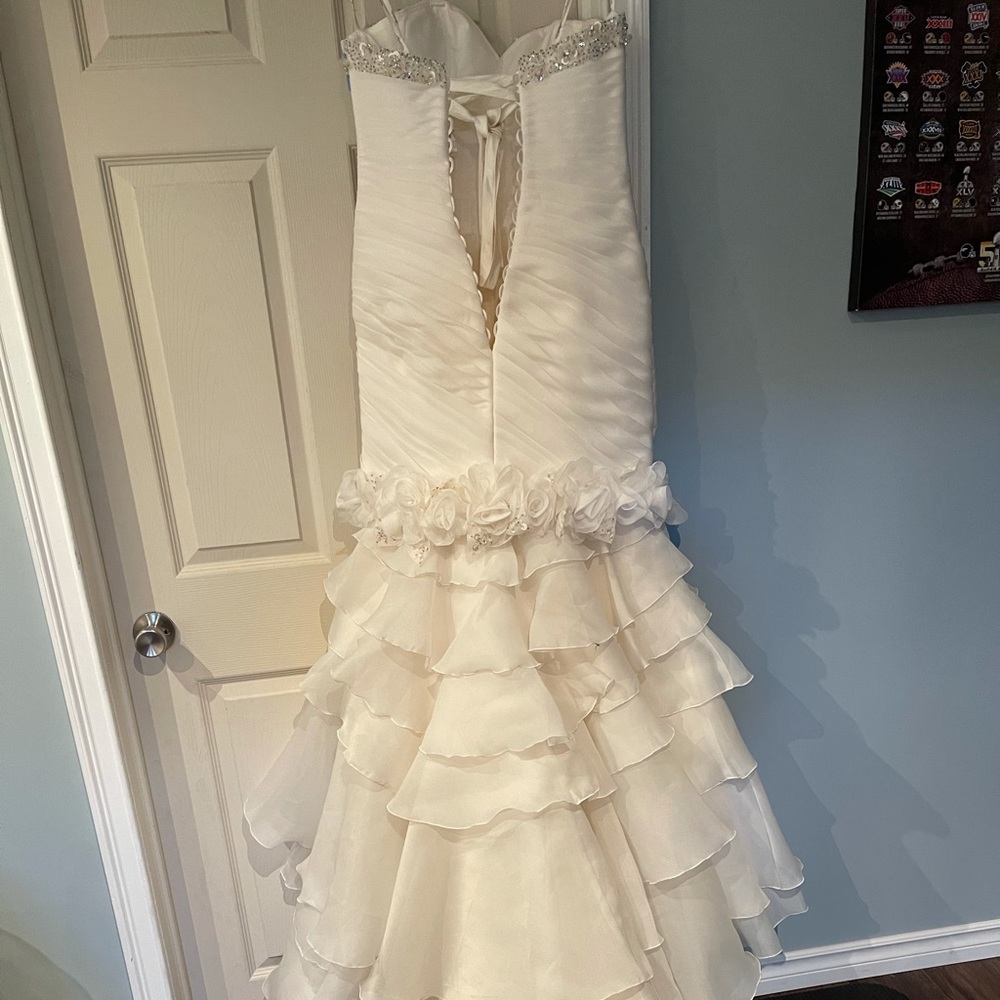 Ivory Tulle Two Piece Wedding Gown